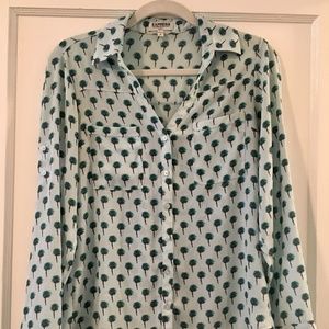 Express Portofino Slim Fit- Palm Trees